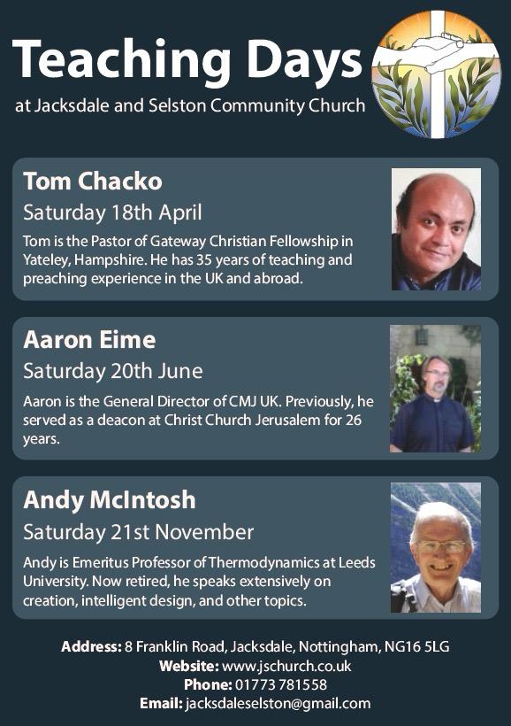 Saturday 18th April, Saturday 20th June, Saturday 21st November 2026. Address: 8 Franklin Road, Jacksdale, Nottingham, NG16 5LG Website: www.jschurch.co.uk Phone: 01773 781558 Email: jacksdaleselston@gmail.com